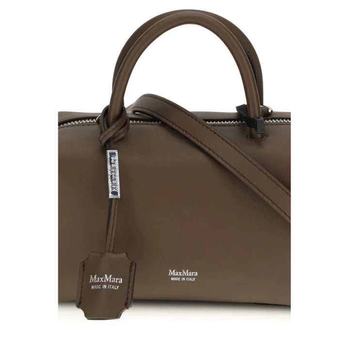 Max Mara Brown Calf Leather Bos Taurus Handbag