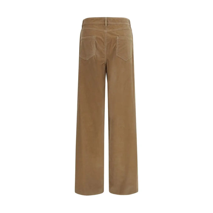 Max Mara Brown Cotton Casual Pants