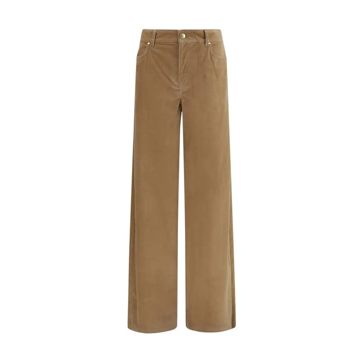 Max Mara Brown Cotton Casual Pants