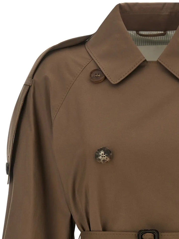 Max Mara Brown Cotton Coat
