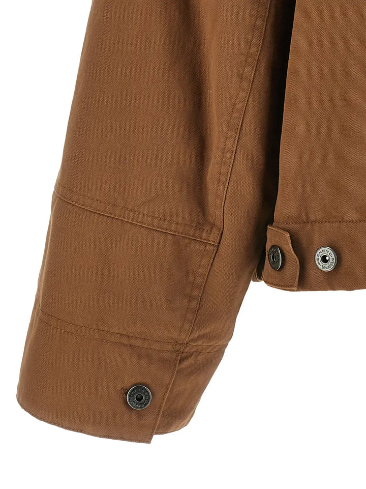 Max Mara Brown Cotton Full-length Jacket