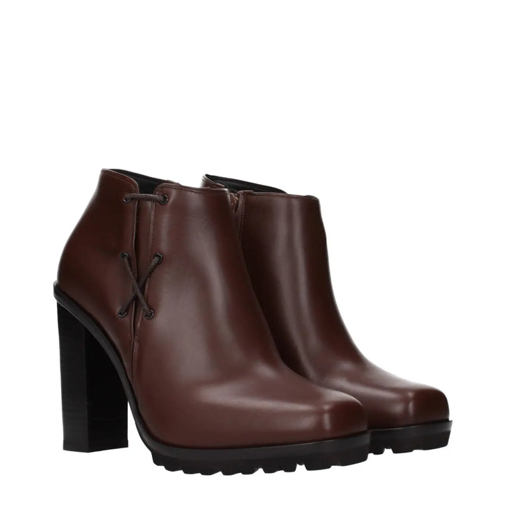 Women’s Max Mara Brown Leather Ankle Boots