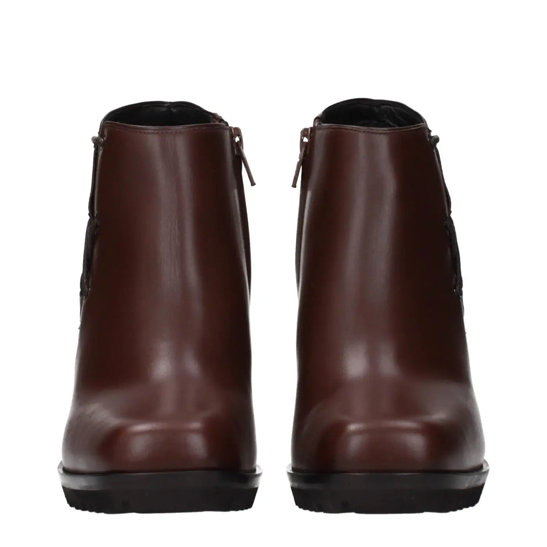 Women’s Max Mara Brown Leather Ankle Boots
