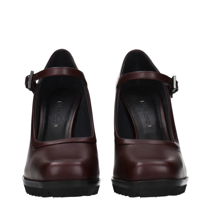 Max Mara Brown Leather High Heel Pumps