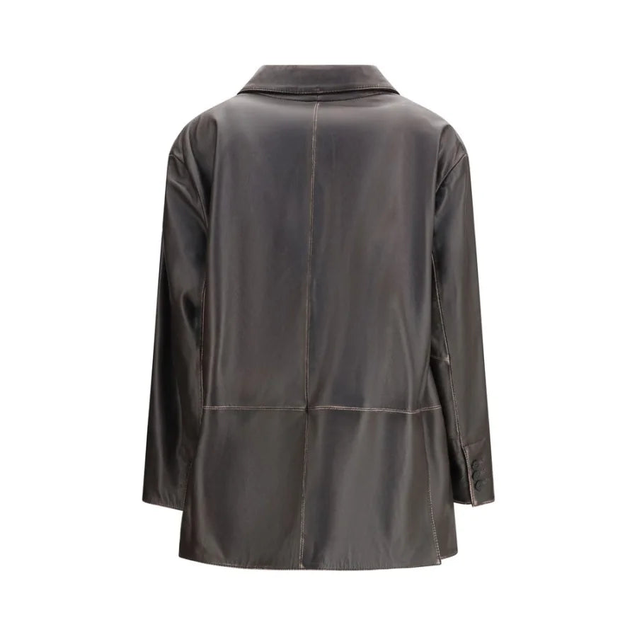 Max Mara Brown Leather Jacket