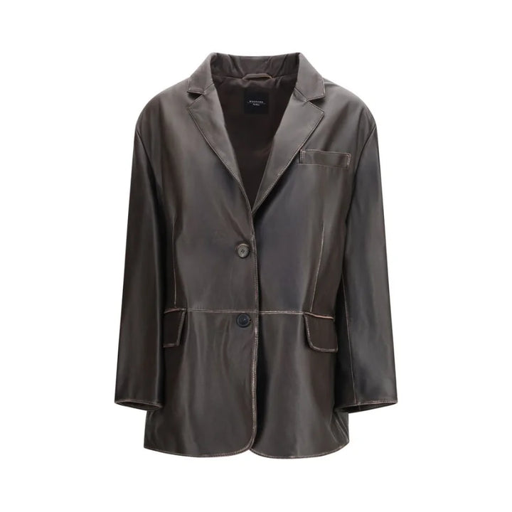 Max Mara Brown Leather Jacket