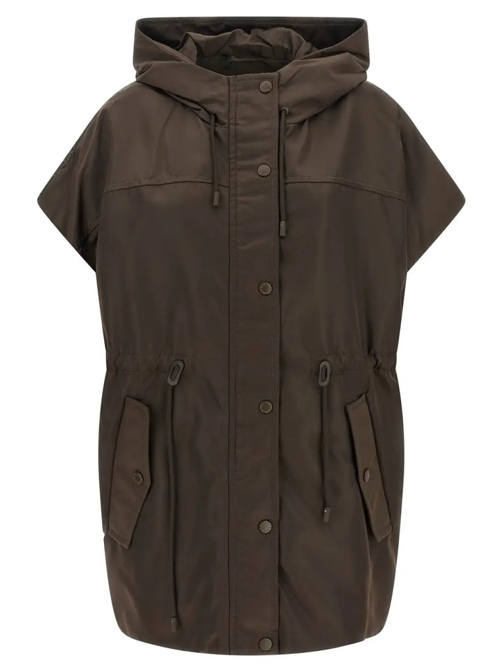 Max Mara Brown Polyamide Sleeveless Jacket