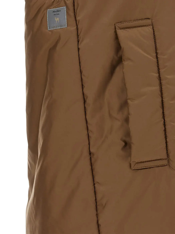 Max Mara Brown Polyester Sleeveless Jacket