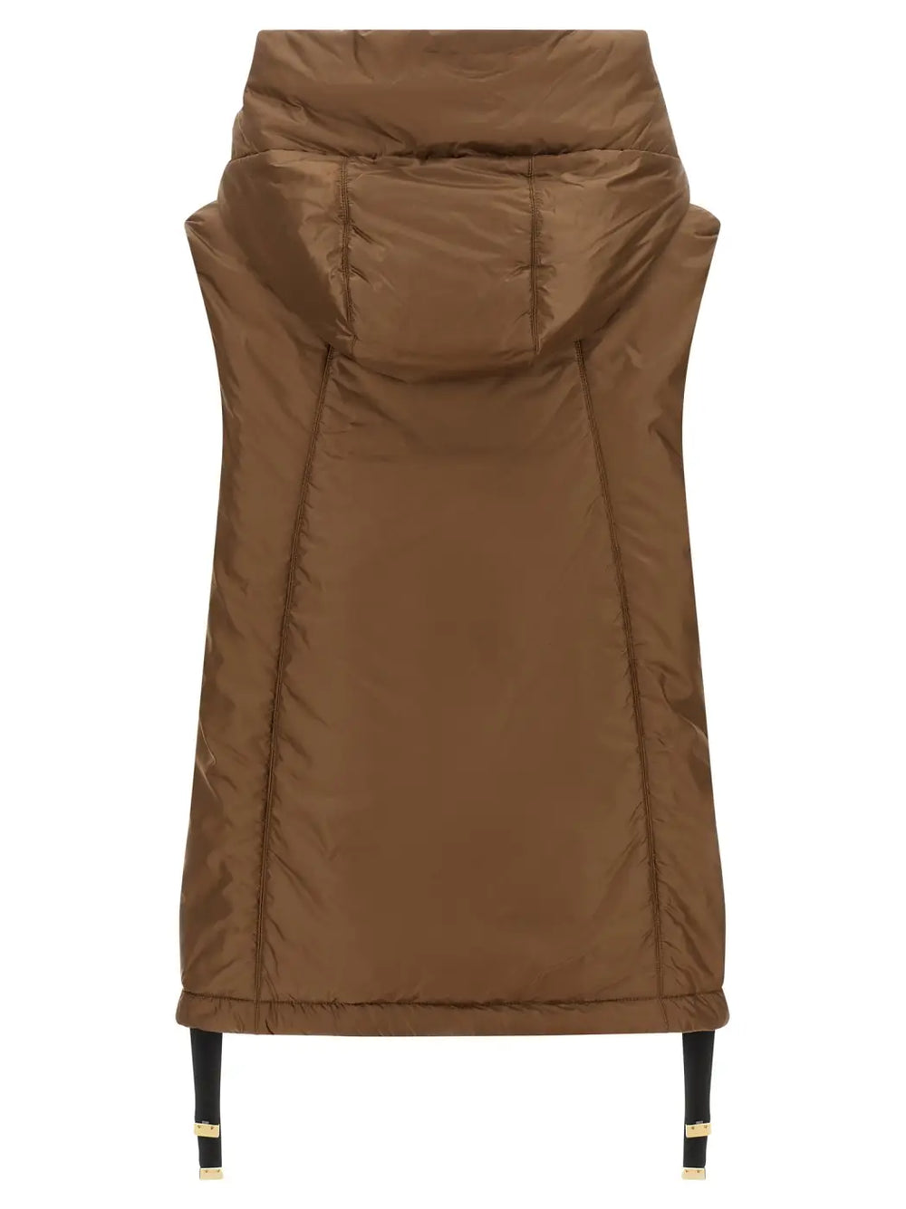 Max Mara Brown Polyester Sleeveless Jacket
