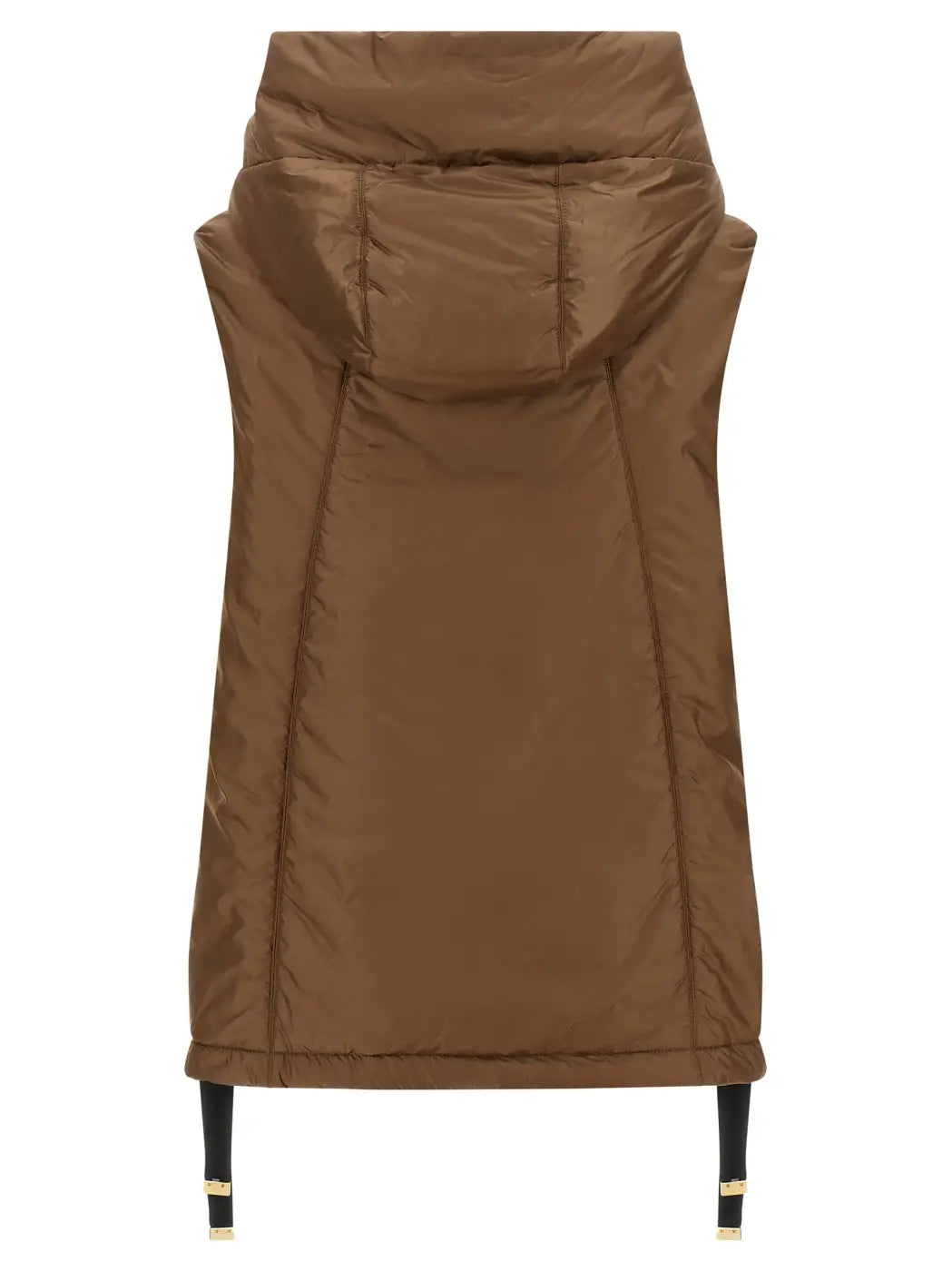 Max Mara Brown Polyester Sleeveless Jacket