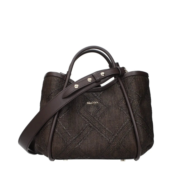 Max Mara Brown Raffia Handbag