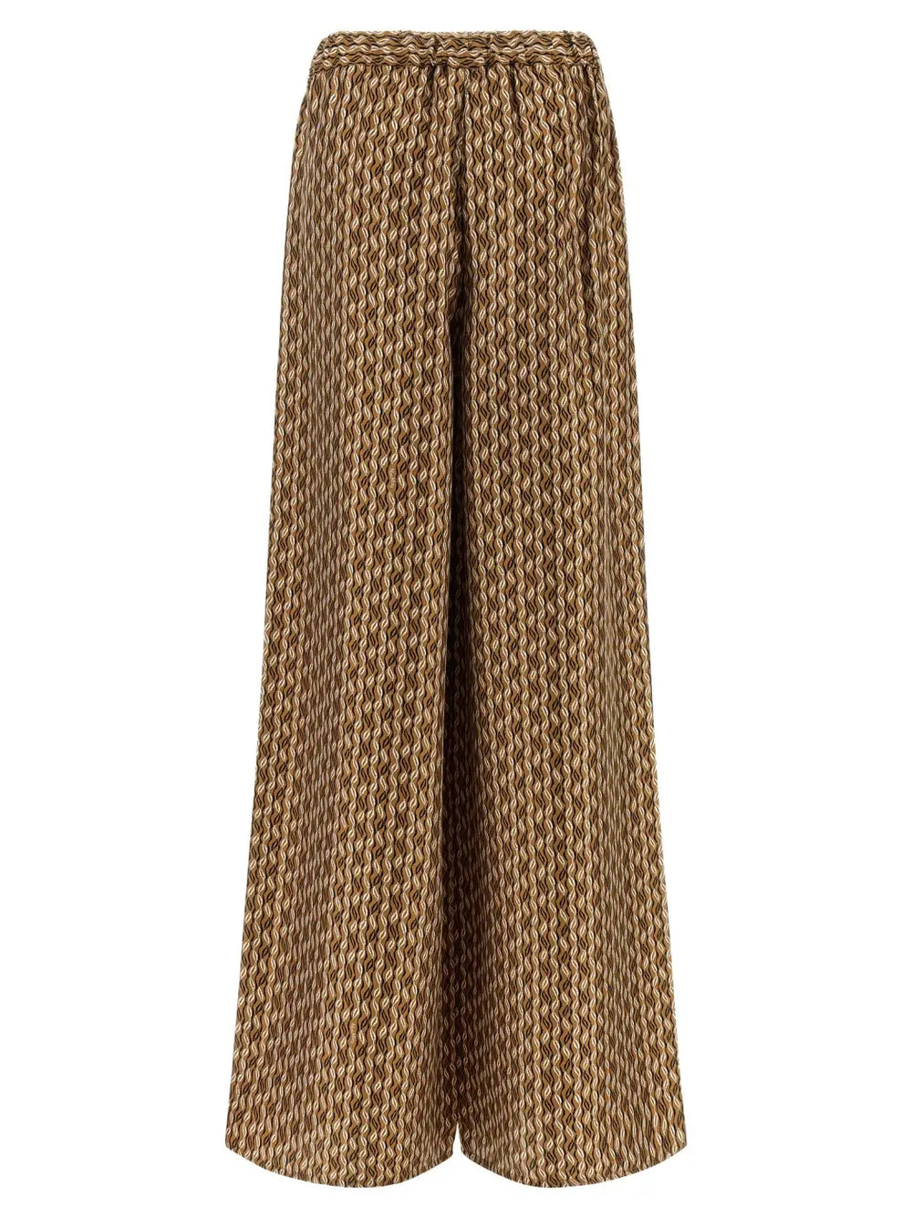 Max Mara Brown Silk Casual Pants