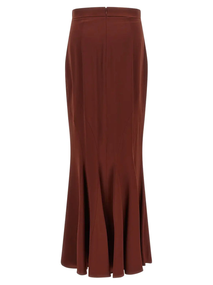 Max Mara Brown Silk Mini Skirt