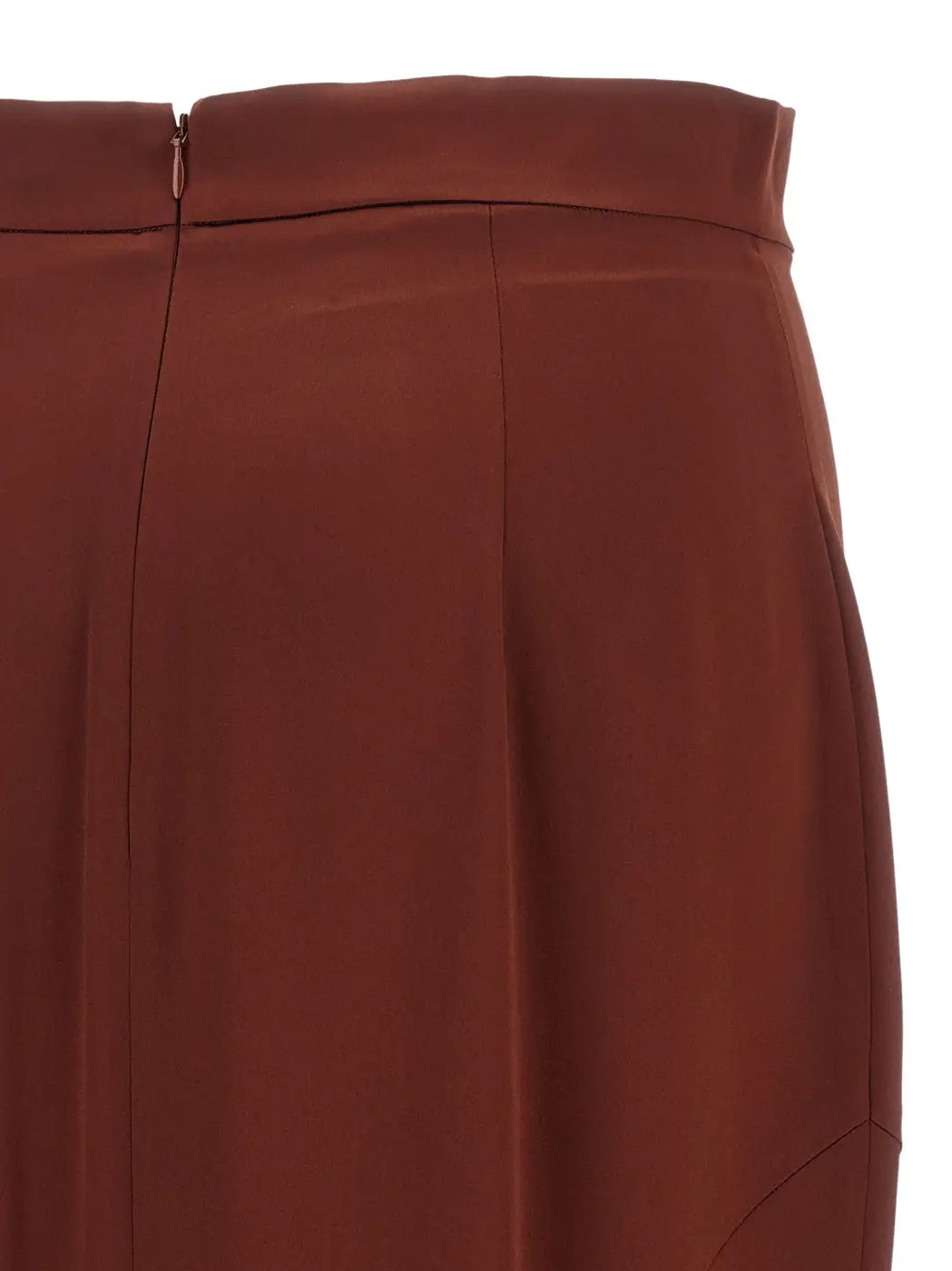 Max Mara Brown Silk Mini Skirt