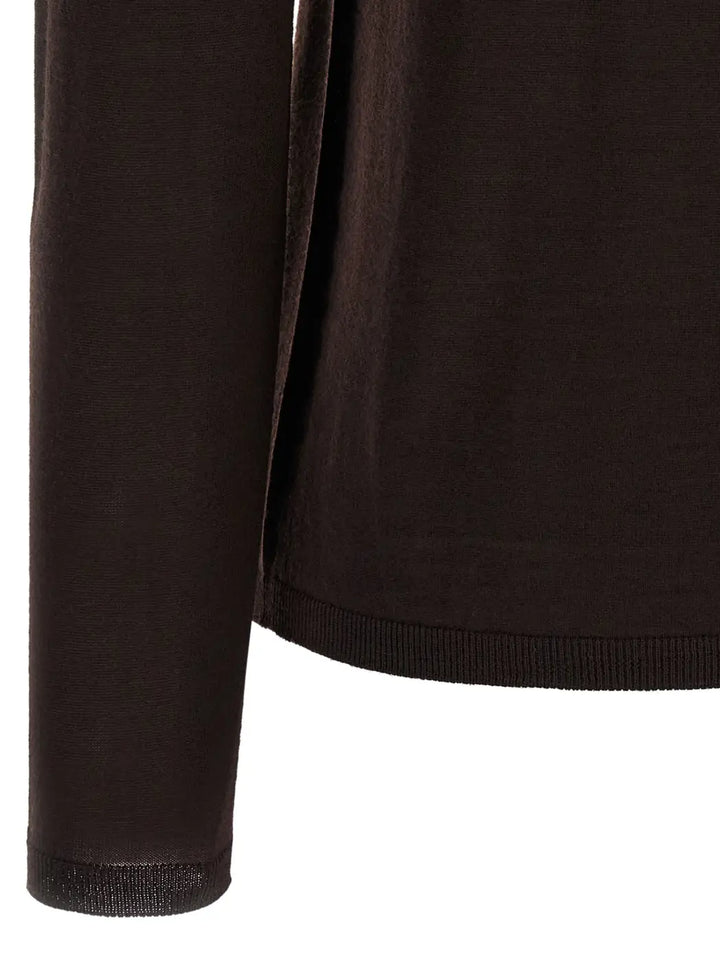 Max Mara Brown Virgin Wool Cardigan
