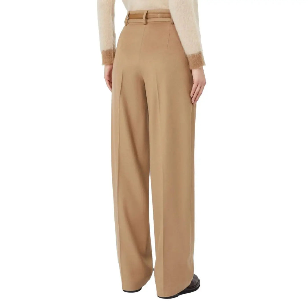 Max Mara Brown Virgin Wool Casual Pants