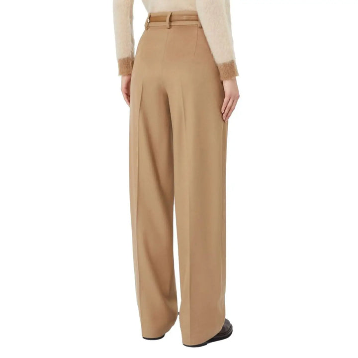 Max Mara Brown Virgin Wool Casual Pants