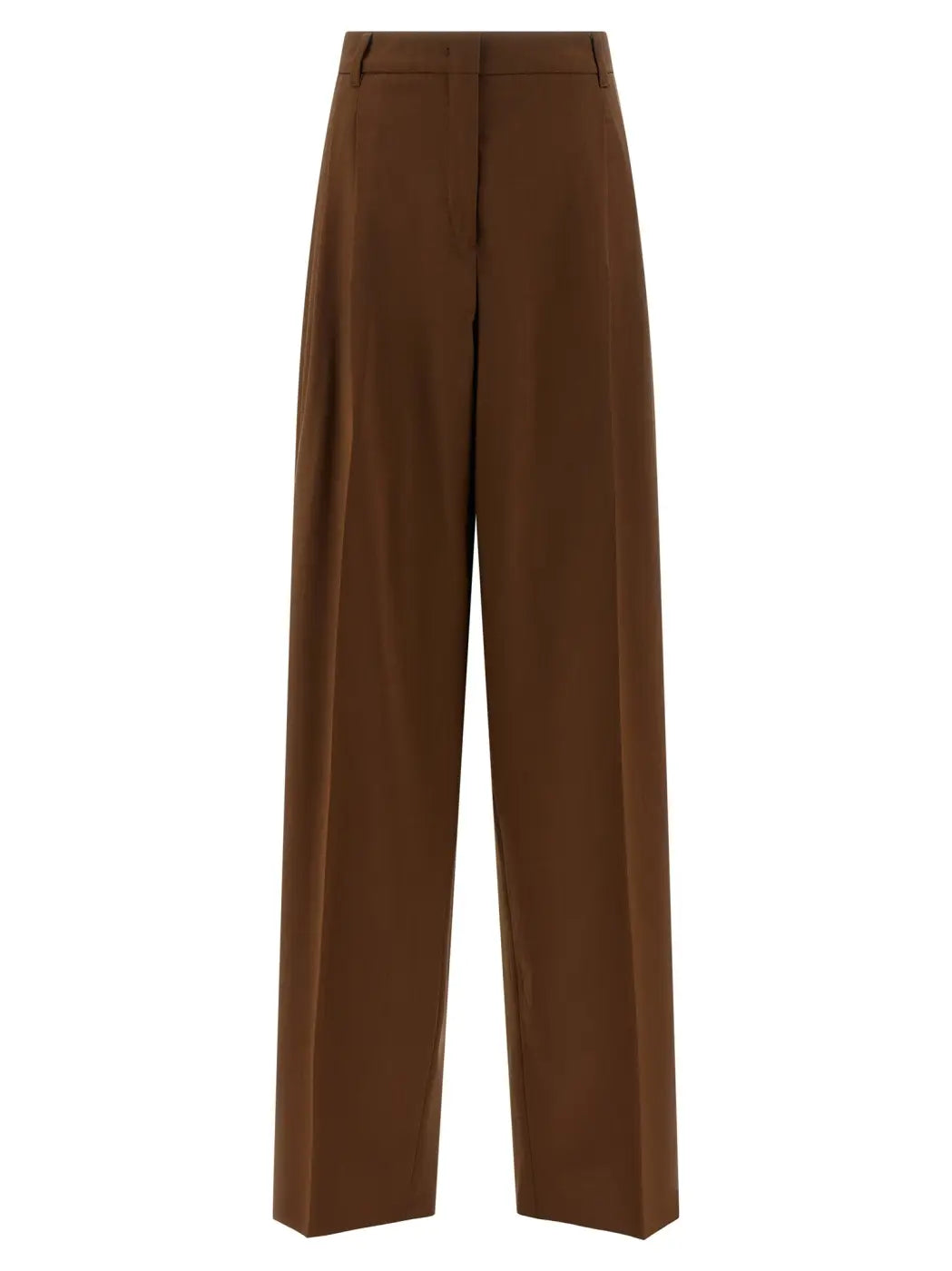 Max Mara Brown Virgin Wool Casual Pants