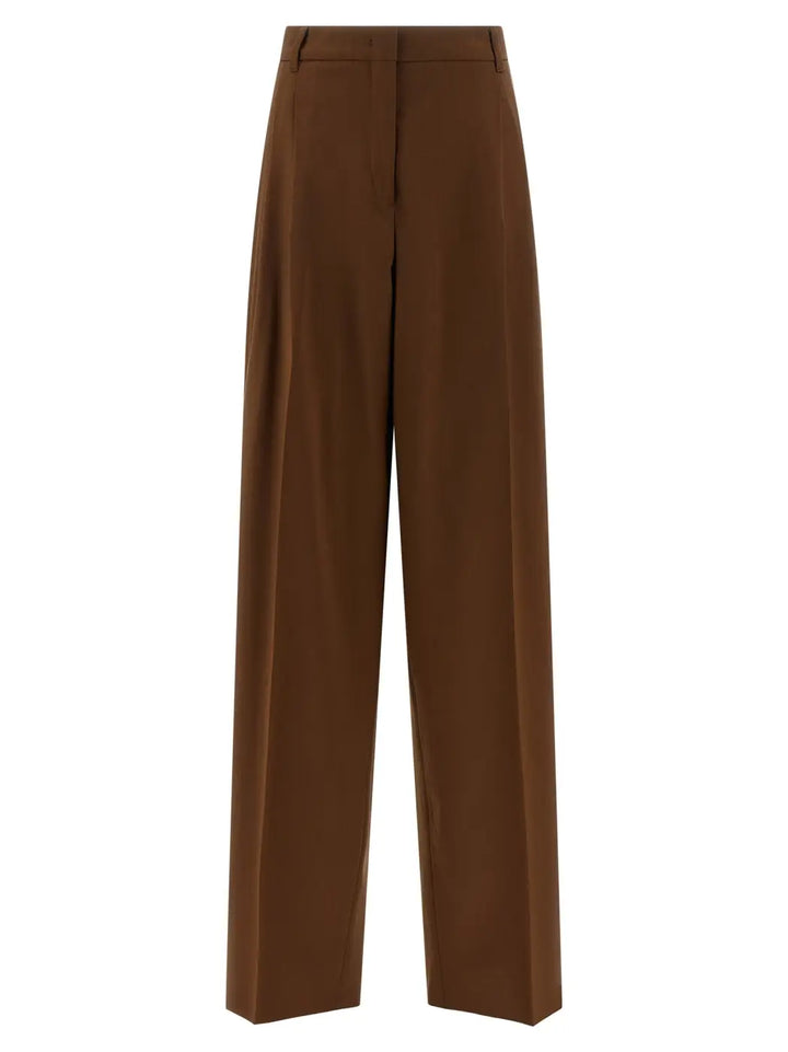 Max Mara Brown Virgin Wool Casual Pants
