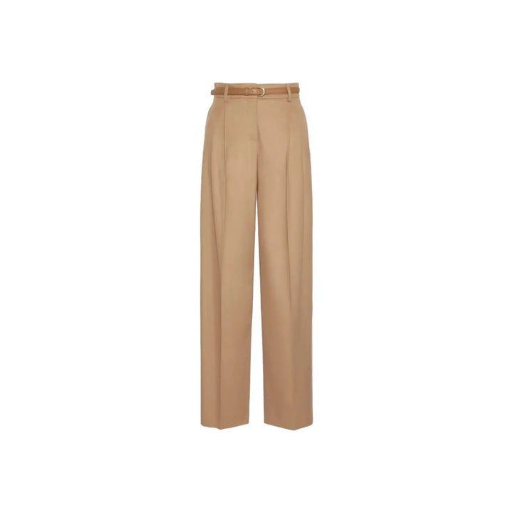 Max Mara Brown Virgin Wool Casual Pants