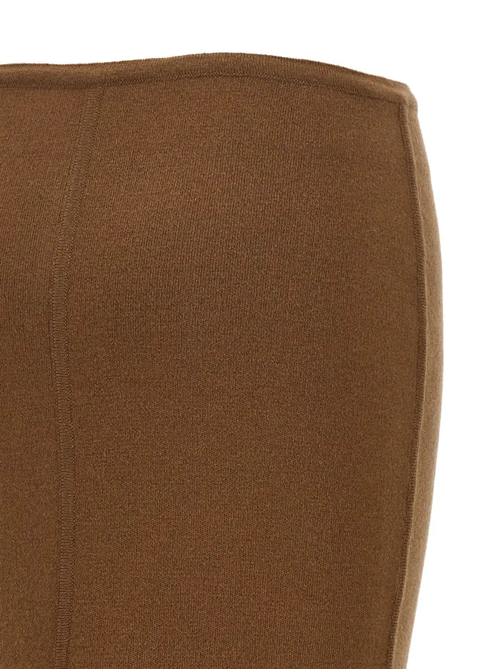 Max Mara Brown Virgin Wool Mini Skirt