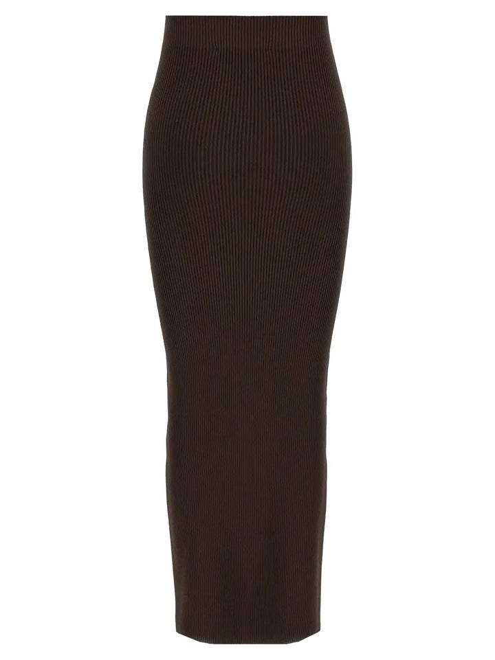Max Mara Brown Viscose Mini Skirt
