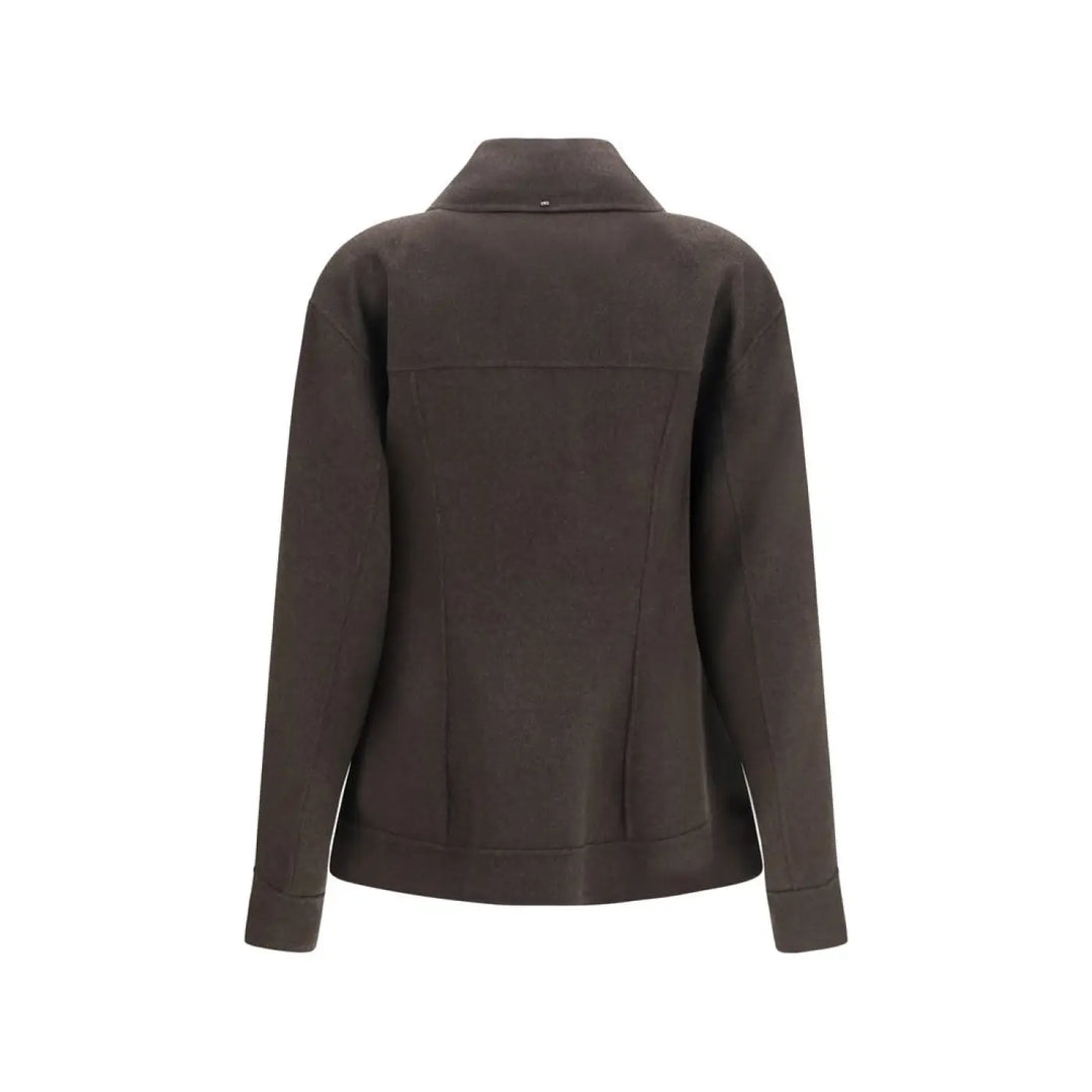 Max Mara Brown Wool Oves Aries Full-length Jacket