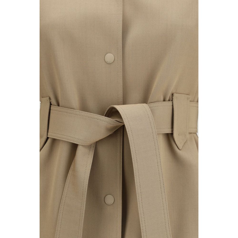 Max Mara Coats &amp; Jackets - Brown Wool Oves Aries Sleeveless Jacket