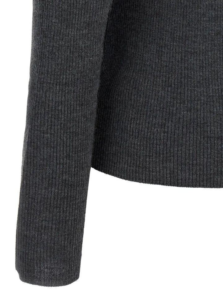 Max Mara Gray Cashmere Polo Shirt