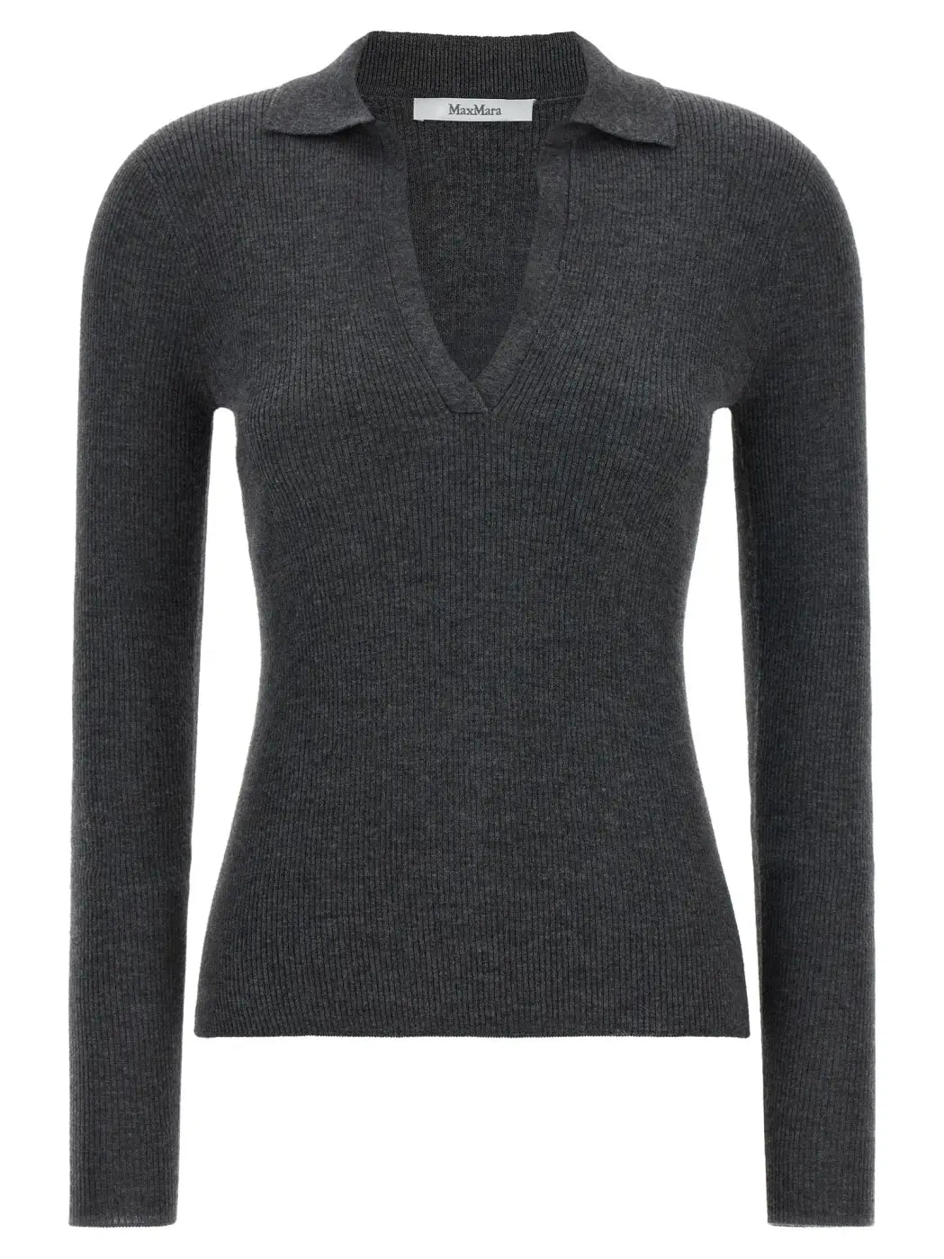 Max Mara Gray Cashmere Polo Shirt