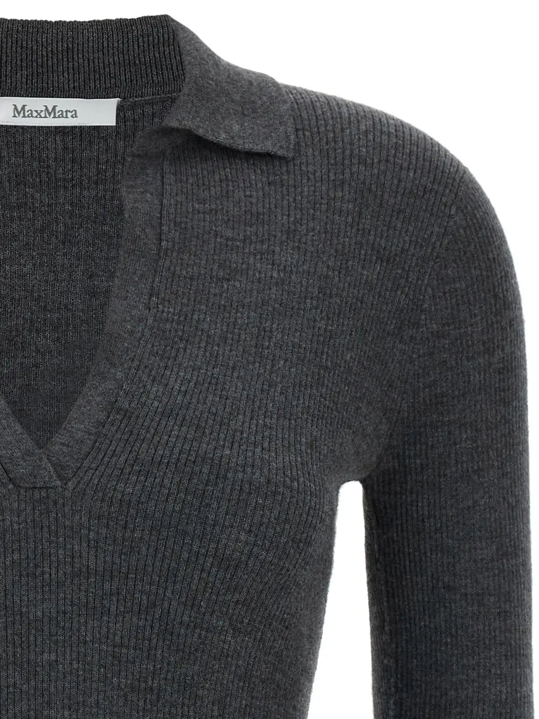 Max Mara Gray Cashmere Polo Shirt