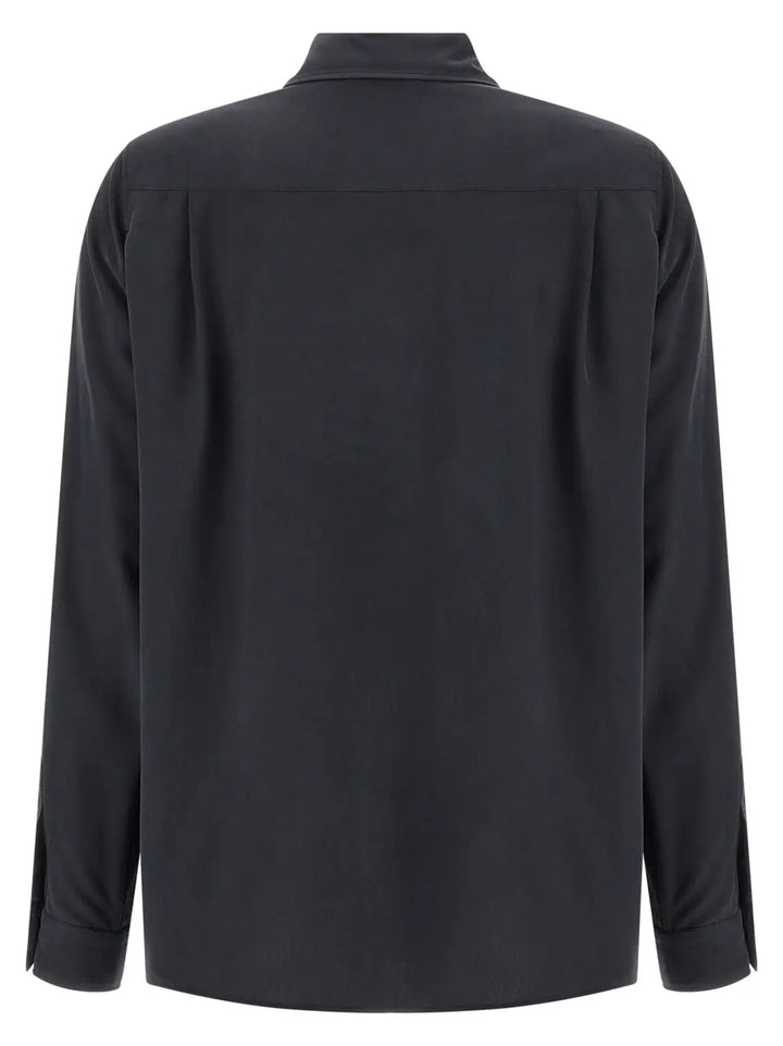 Max Mara Gray Silk Blouse