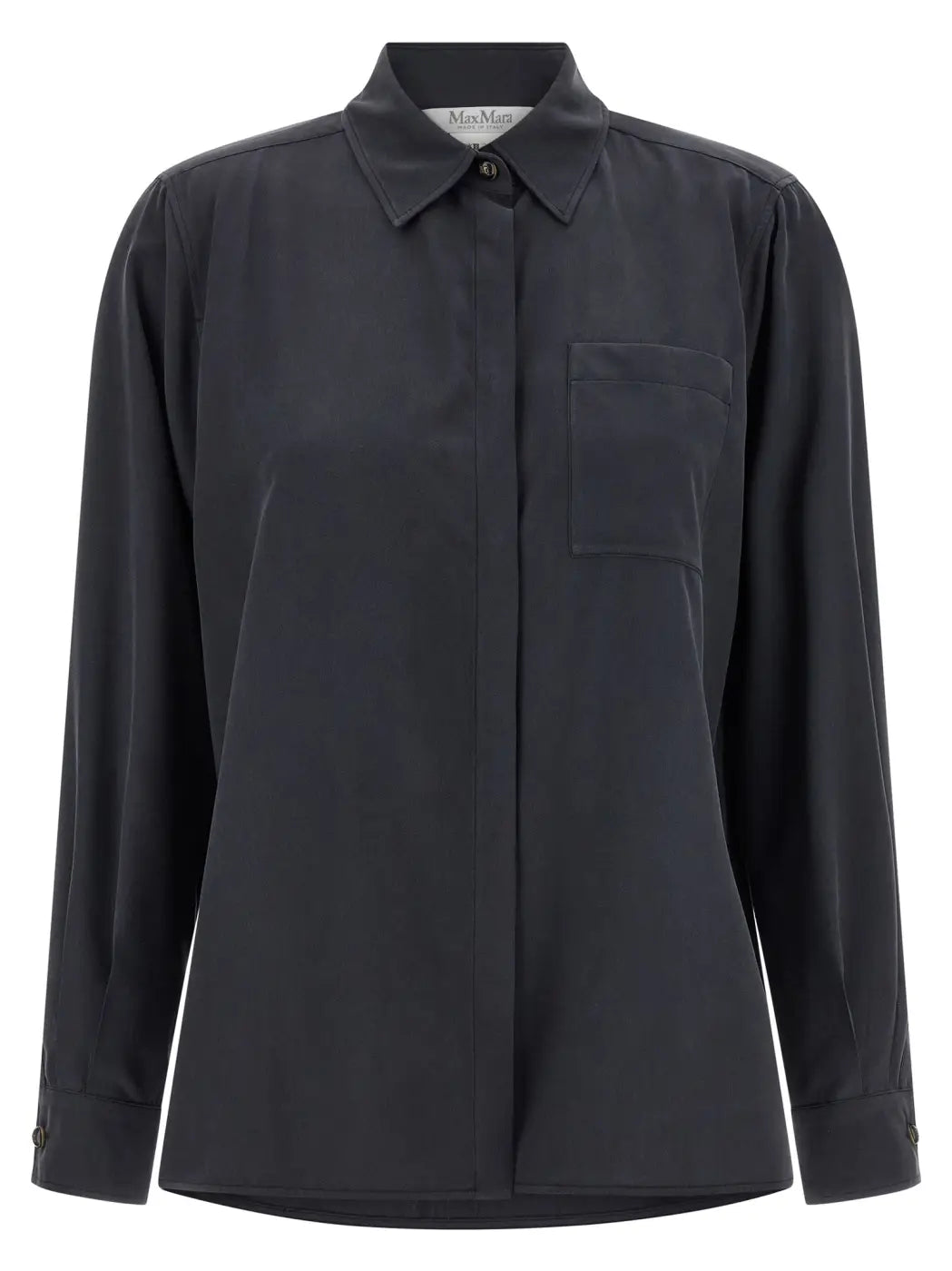 Max Mara Gray Silk Blouse
