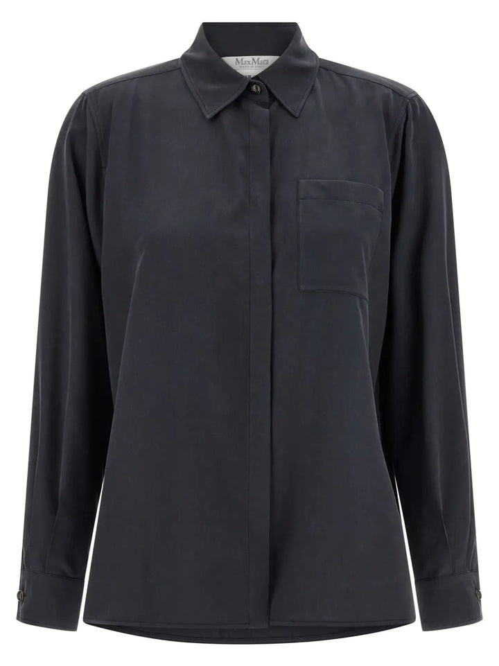Max Mara Gray Silk Blouse