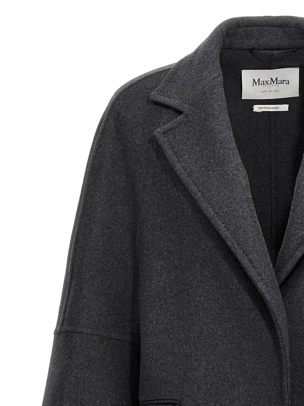 Max Mara Gray Virgin Wool Coat