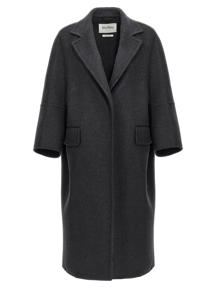 Max Mara Gray Virgin Wool Coat