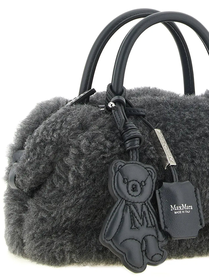Max Mara Gray Virgin Wool Handbag