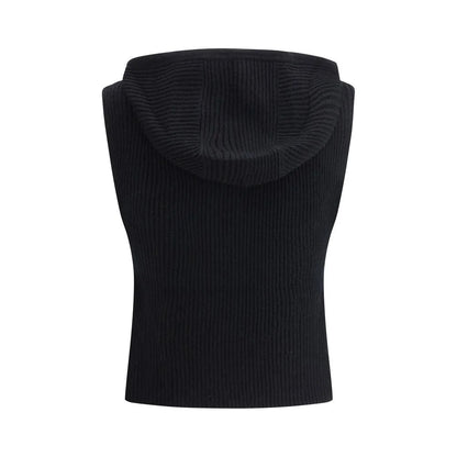 Max Mara Mescal Hooded Vest Luxurious Wool Cashmere Knit