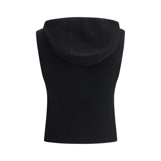 Max Mara Mescal Hooded Vest Luxurious Wool Cashmere Knit