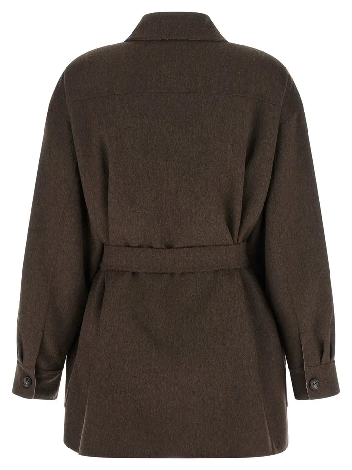 Max Mara Multicolor Cashmere Full-length Jacket