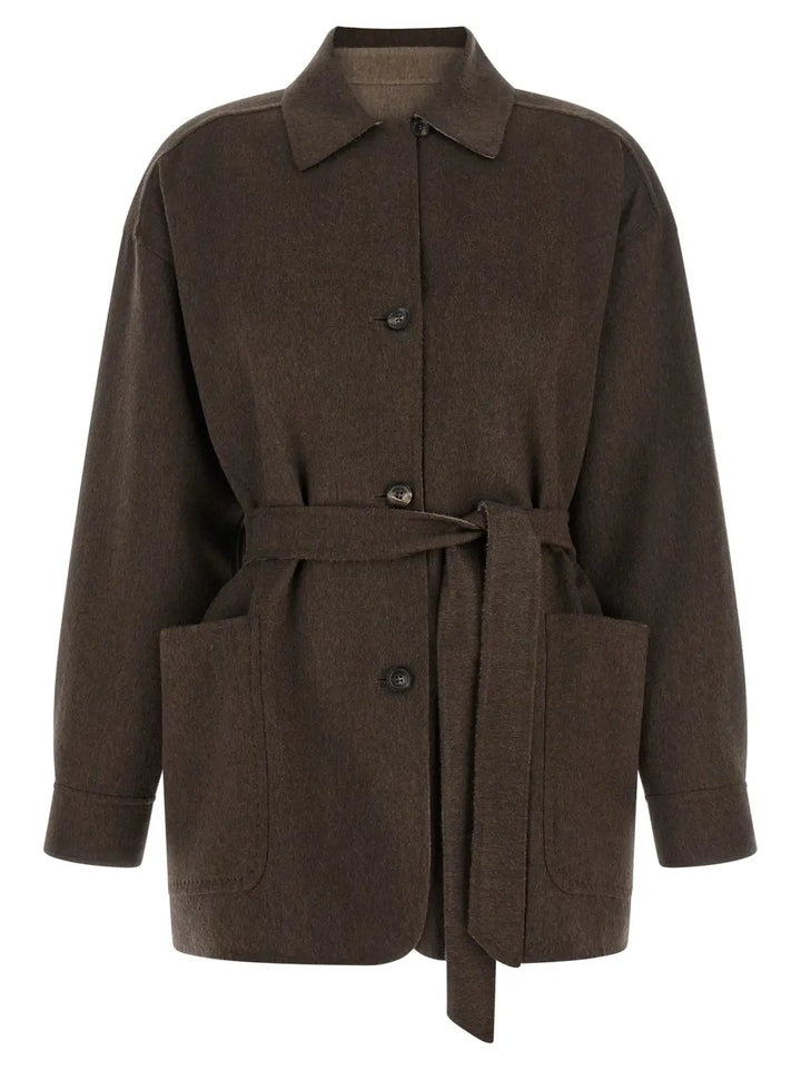 Max Mara Multicolor Cashmere Full-length Jacket