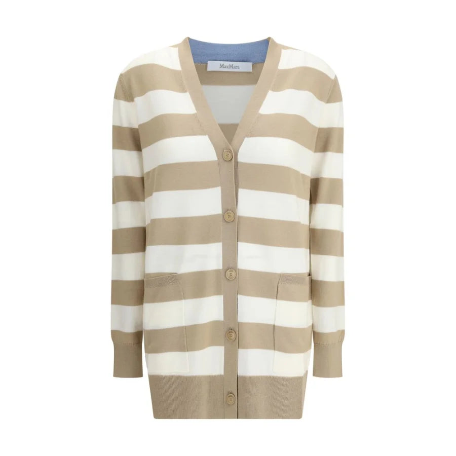 Max Mara Multicolor Fleece Wool Cardigan