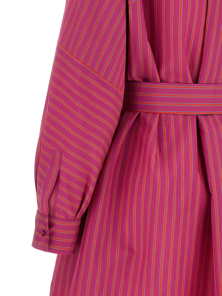 Max Mara Purple Cotton Long Dress