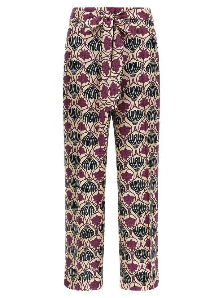 Max Mara Purple Silk Casual Pants