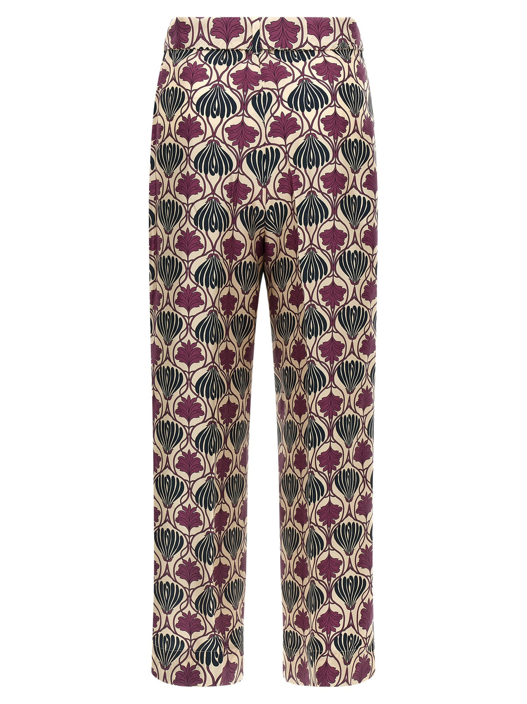 Max Mara Purple Silk Casual Pants