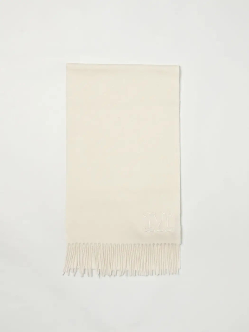 Max Mara White Cashmere Scarf