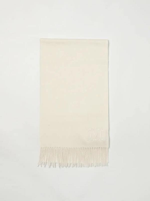 Max Mara White Cashmere Scarf