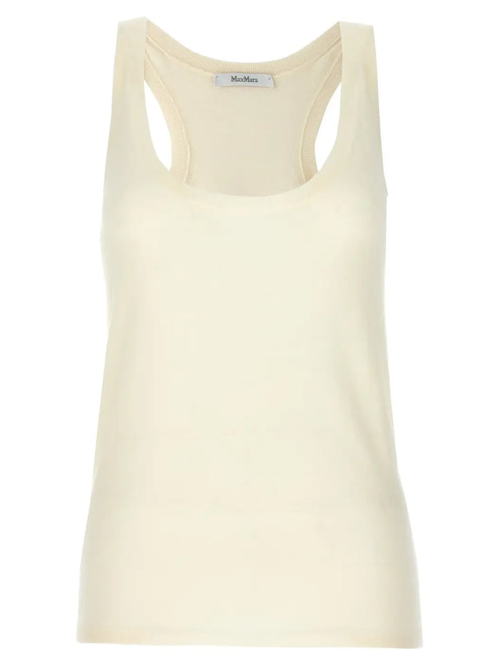 Max Mara White Cashmere Tank Tops