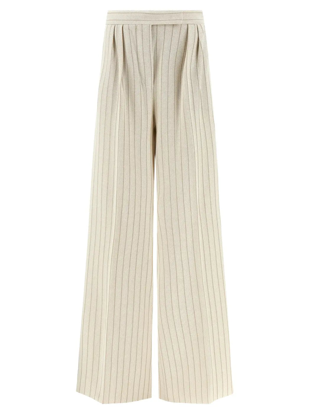 Max Mara White Cotton Casual Pants