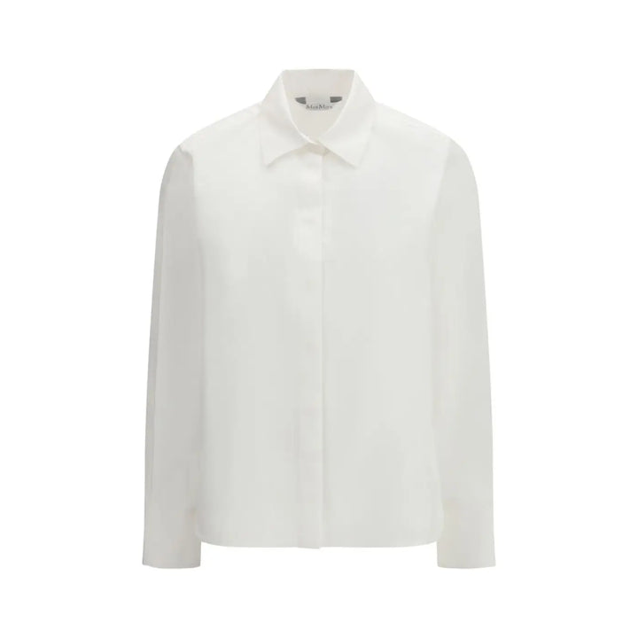 Max Mara White Cotton Dress Shirt